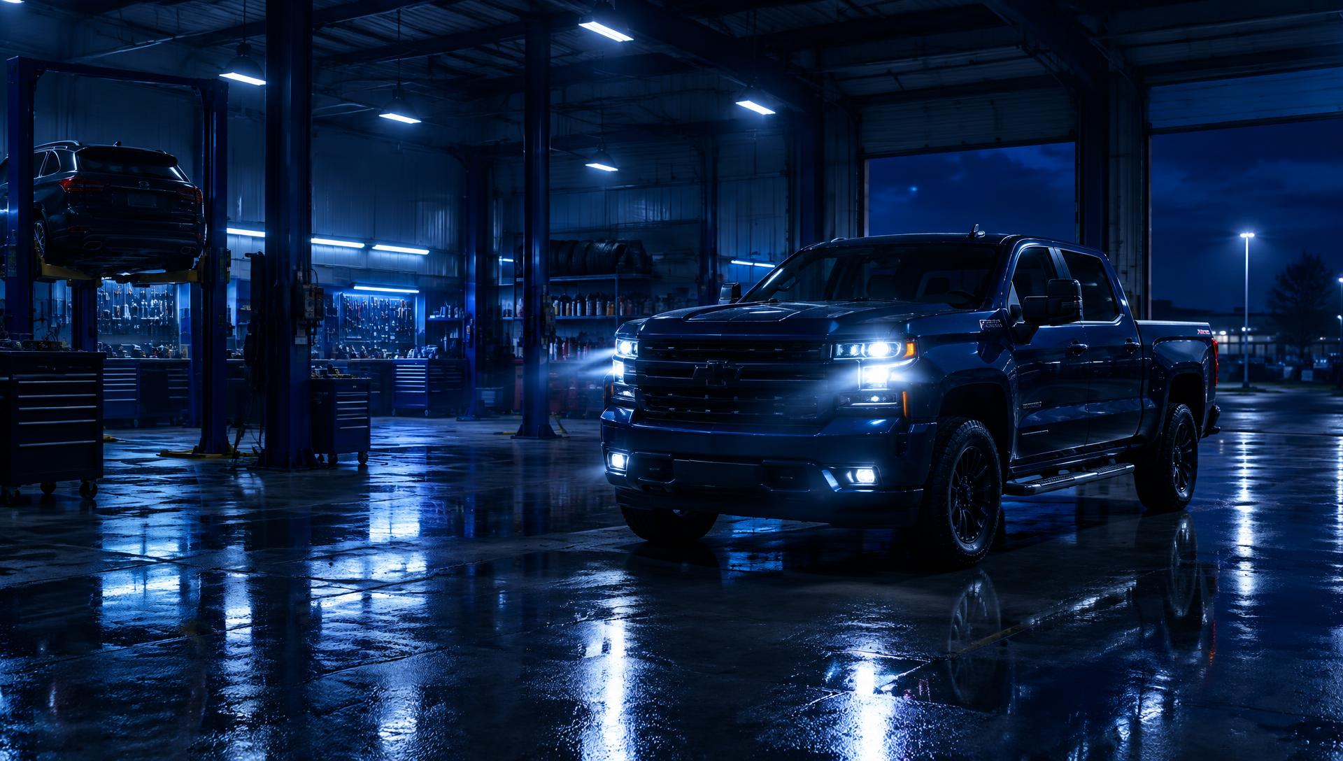 Oficina com pickup diesel